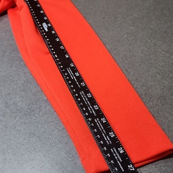 Vint 60's 70s Fire Red Orange Polyester Knit Jacket Lucite Buttons Womens Small - Picture 6 of 7